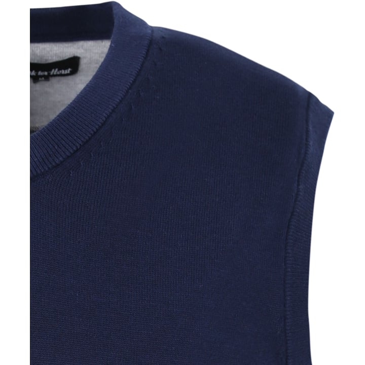 Henk ter Horst Herren Pullunder | V-Ausschnitt | 100% Baumwolle | Navy