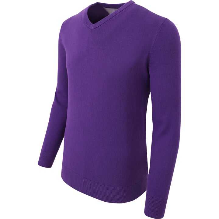 Henk ter Horst Herren V-Ausschnitt Pullover | 100% Baumwolle | Lila