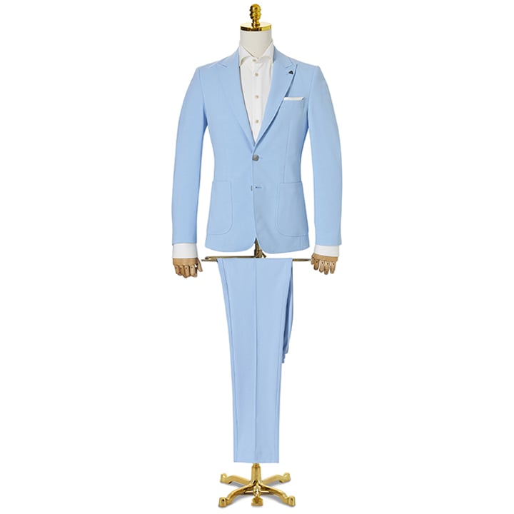 Kaufen Sie Henk ter Horst Super Stretch Baukasten Anzug Slim Fit Trikot Hellblau für nur 199,90 € bei Henk ter Horst fashion