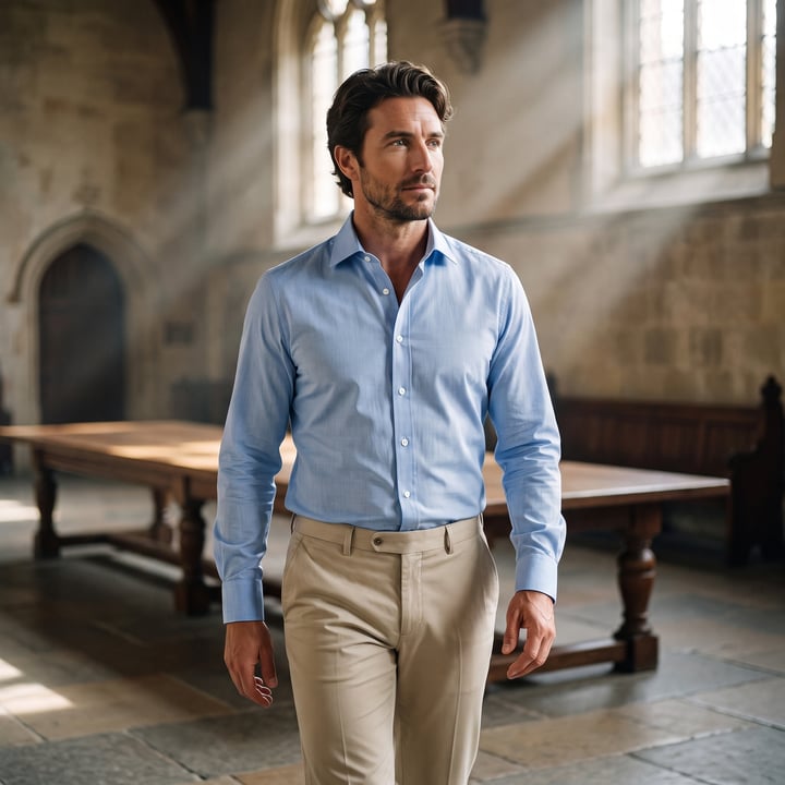 Kaufen Sie Seven Seas slim fit hemd hellblau für nur € 54,95 bei Henk ter Horst fashion