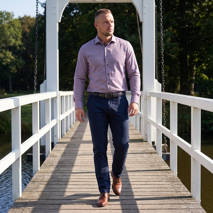 Kaufen Sie Olymp Luxor 24/Seven modern fit lange mouw overhemd Paars für nur € 79,95 bei Henk ter Horst fashion
