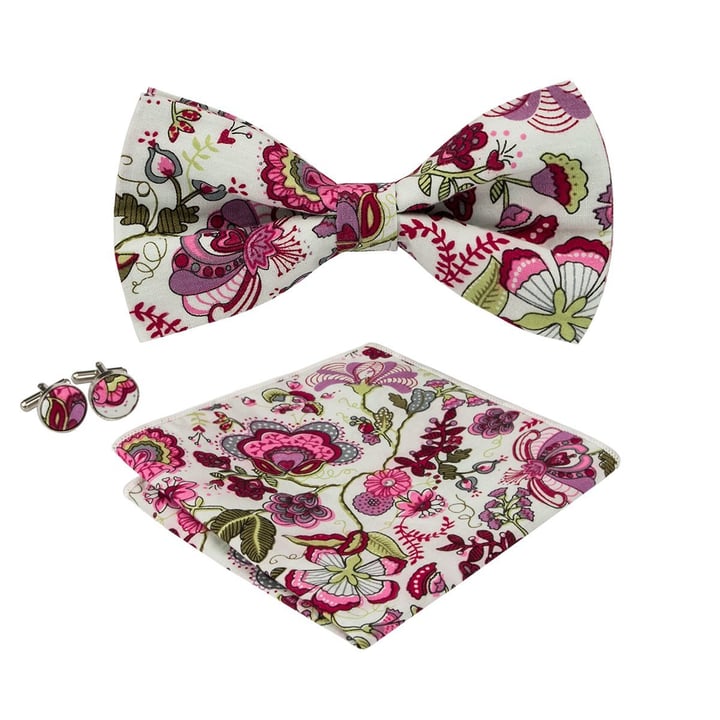 Kaufen Sie Fliege, Einstecktuch, Manschettenknöpfe Set. für nur € 49,95 bei Henk ter Horst fashion