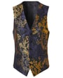 Henk ter Horst Barock gemusterte Jacquard-Weste Blau