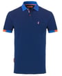 Sea Barrier Herren Kurzarm-Poloshirt mit Brusttasche Dunkelblau