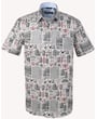 Kaufen Sie Henk ter Horst 100% katoenen printoverhemd korte mouw gebouwen Gebroken wit für nur 79,95 € bei Henk ter Horst fashion