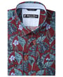 Kaufen Sie Henk ter Horst 100% katoenen overhemd met lange mouw en tropische bladeren print Roodbruin für nur 79,95 € bei Henk ter Horst fashion