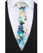 Kaufen Sie Henk ter Horst 100% katoenen stropdas met aquarel bloemen print Turquoise für nur 39,95 € bei Henk ter Horst fashion