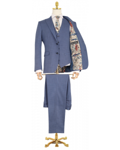 Kaufen Sie Henk ter Horst 3 delig herenkostuum met gilet en mooie voering. Opgesneden puntrever. Gemêleerd Blauw für nur 399,95 € bei Henk ter Horst fashion