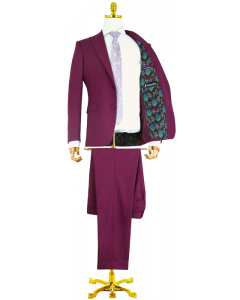 Kaufen Sie Henk ter Horst 2 delig herenkostuum met mooie voering. Opgesneden puntrever. Gemêleerd Paars für nur 299,95 € bei Henk ter Horst fashion