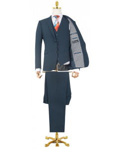 Kaufen Sie Henk ter Horst 3 delig herenkostuum met gilet en mooie voering. Gemêleerd Petrol für nur 359,95 € bei Henk ter Horst fashion