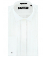 Smoking Hemd weiß, plissiert